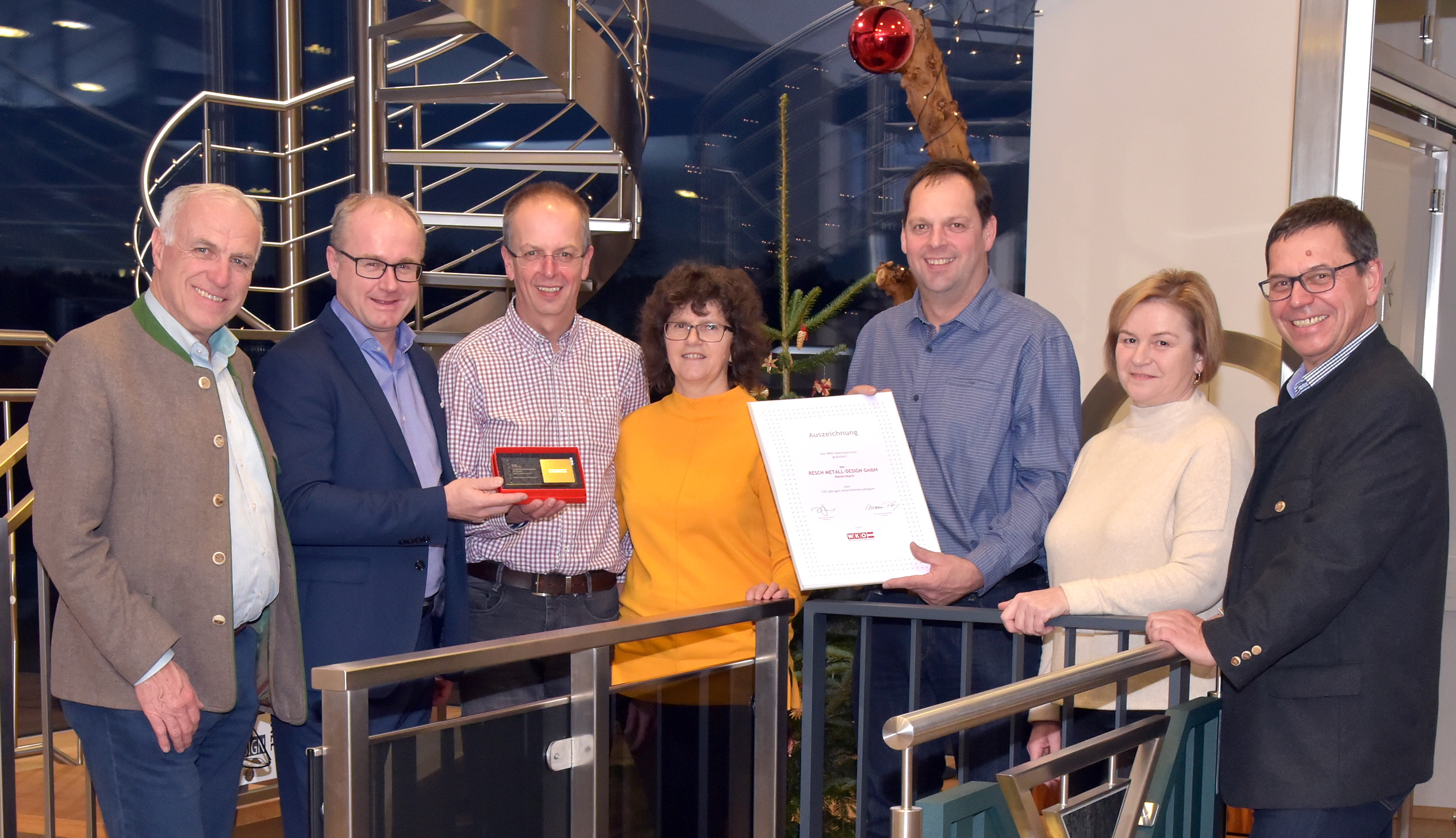 Wirtschaftsmedaille der WKOÖ - 125 Jahre Resch Metall - Design - Resch